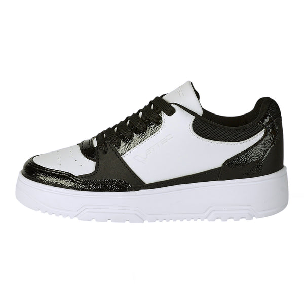 Tenis Casual de Dama Modelo 0021 en Color Negro y Blanco - Estilo y Comodidad en Cada Paso