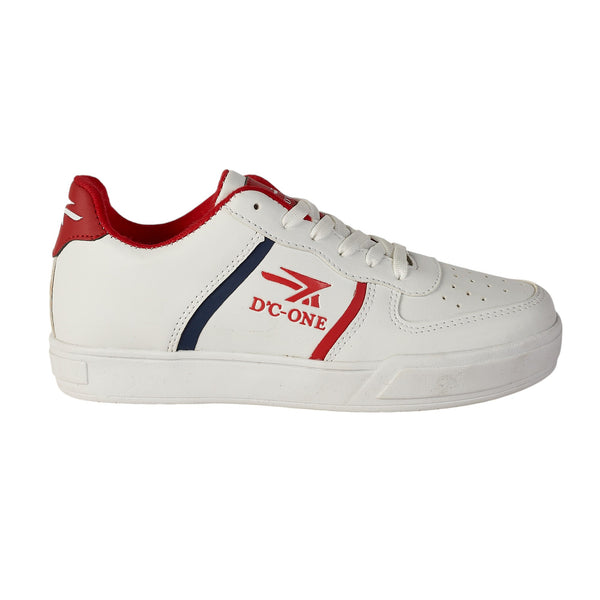 Tenis Casuales para Dama Modelo 0183 en Color Blanco y Rojo - Comodidad y Estilo para el Uso Diario