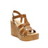 Huarache camel de plataforma para mujer 0642-2106