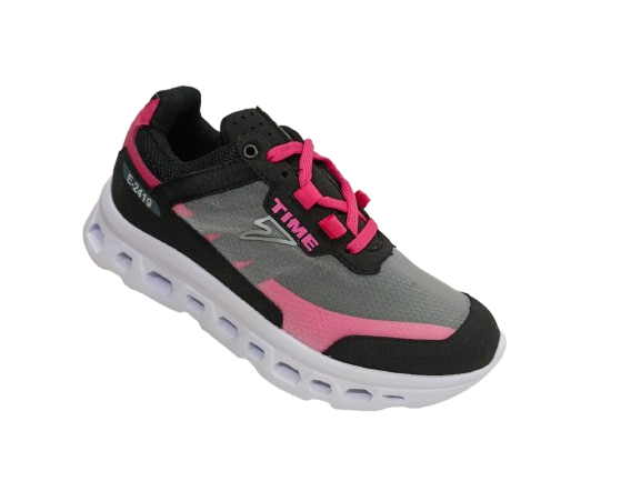 Tenis para Dama TIME 2419-3 Comodidad y Estilo en Rosa y Negro