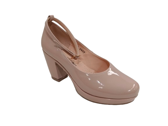 Elegante Zapato de Tacón para Dama Modelo 6409 en Color Nude