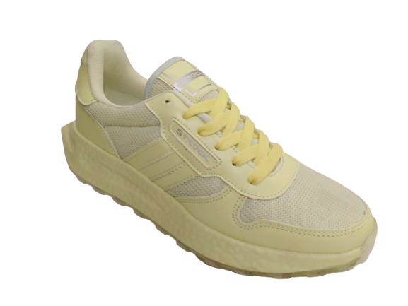 Estilo y Comodidad: Tenis de Niña Modelo 0327 en Amarillo Claro