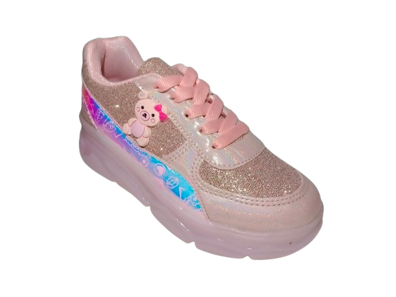 Tenis de Ensueño para Niñas - Modelo 1014 con Osito y Brillos