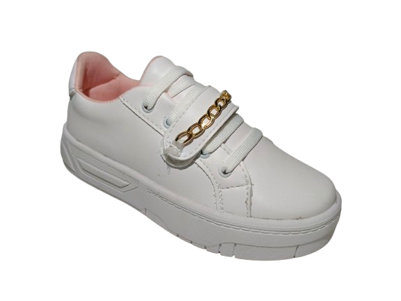 Tenis Casuales para Niña con Cadena Decorativa - Modelo 0972